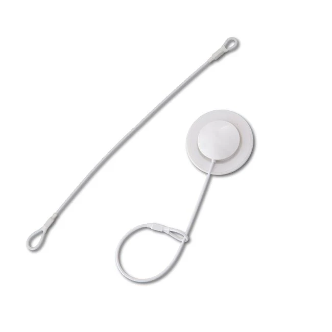 Security Lanyard Double Loop with Plastic Cover White - Image 4
